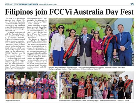 Filipinos join FCCVi Australia Day Fest | Filipino Community Council of Victoria Incorporated ...