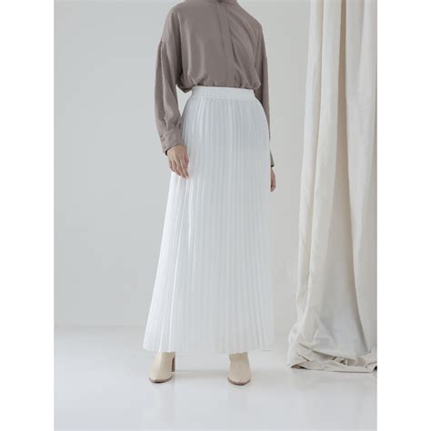 Jual Reska Skirt By Aska Label Rok Wanita Pleats Rok Plisket Pinggang