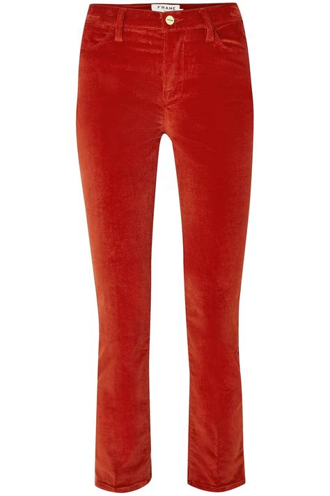 Frame Cotton Blend Corduroy Straight Leg Pants The Outnet