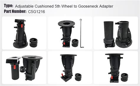 C G Adjustable Cushioned Th Wheel To Gooseneck Adapter