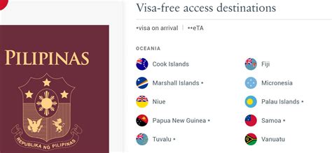 List Visa Free Countries Philippine Passport Holders Can Visit