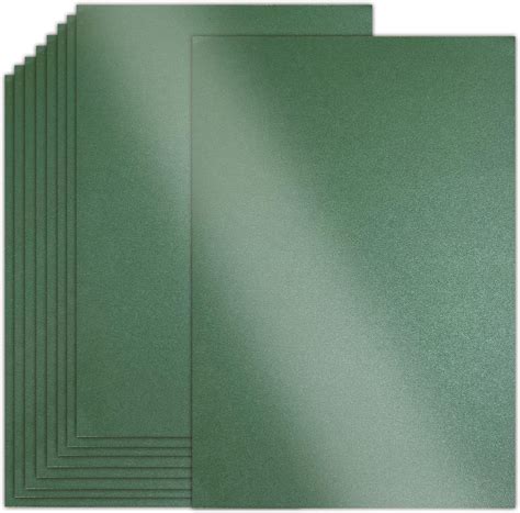 100 Sheets Shimmer Cardstock Dark Green 8 5 X 11 Inch Metallic Cardstock 79lb