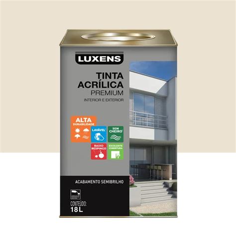 Tinta Acr Lica Semibrilho Premium Algod O Eg Pcio L Luxens Leroy Merlin