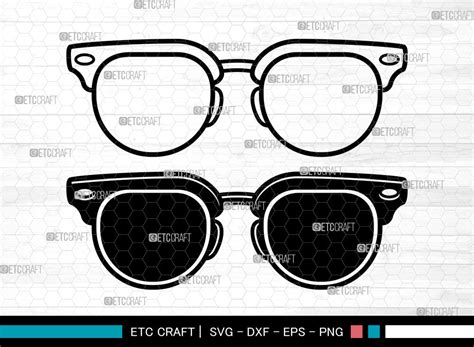 Sunglasses Svg Eyeglasses Svg Glasses Svg Aviator Sunglasses Svg Nerd Glasses Svg Geek