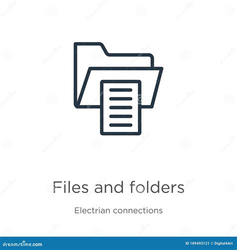 Files And Folders Icon Thin Linear Files And Folders Outline Icon