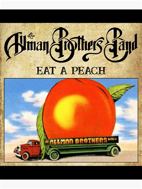 "The Allmans Brothers Band Album Eat A Peach 1972 Poster Classic ...