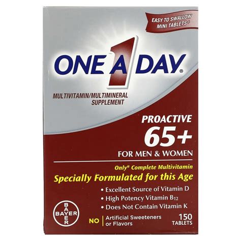 One A Day Proactive 65 Multivitaminmultimineral Supplement For Men