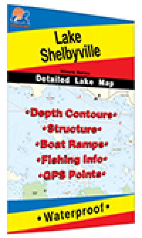 Lake Shelbyville Fishing Map by Fishing Hot Spots | Maps.com.com