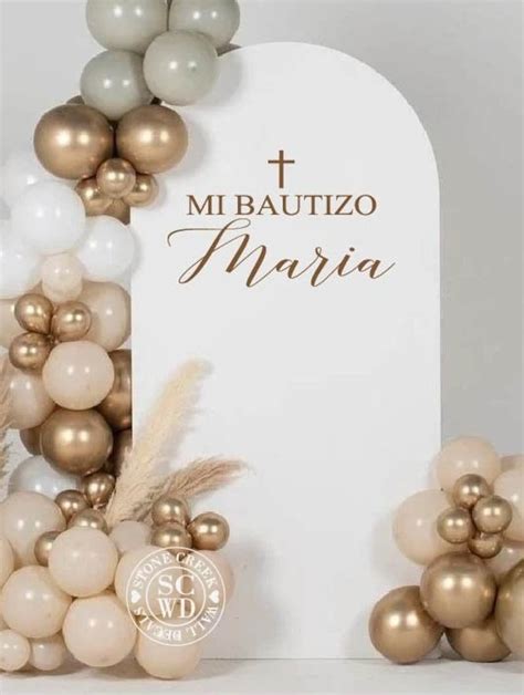 Mi Bautizo Baptism Wall Decal For Balloon Arch Personalized Etsy Artofit