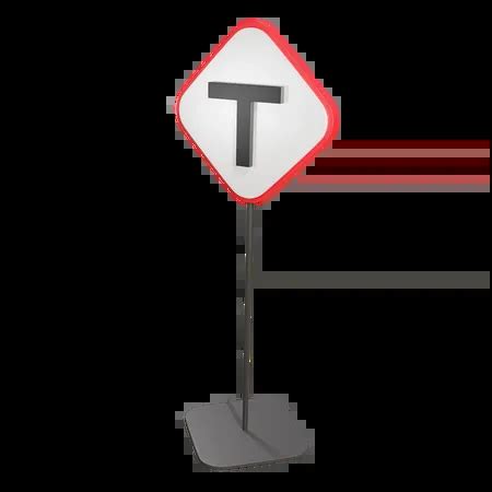 T Intersection 3D Icon download in PNG, OBJ or Blend format