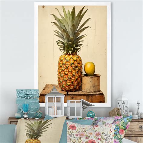 Bay Isle Home Green And Yellow Pineapple Delight Pineapples Wall Art