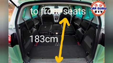 OPEL ZAFIRA 2011 2019 Boot Dimensions In Centimeters 7 Seater