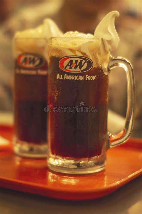 Root Beer Soft Drinks in a Large Mug at a & W Fast Food Restaurant in ...