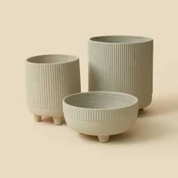 Openook Small Ceramic Pot With Legs White Woolworths