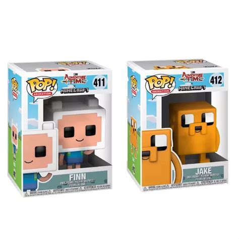 Funko Pop 2pack Finn Y Jake Hora De Aventura X Minecraft Envío Gratis