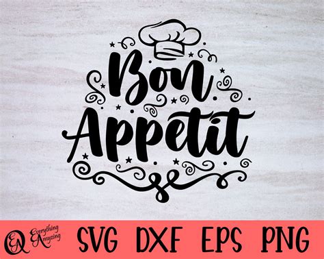 Bon Appetit Svg Cooking Svg Baking Svg Kitchen Svg Kitchen Etsy Singapore