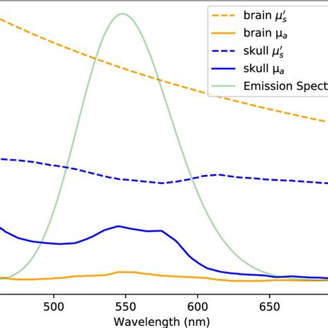 Optical Properties Spectrum Of Brain And Bone And Photon Emission Download Scientific Diagram