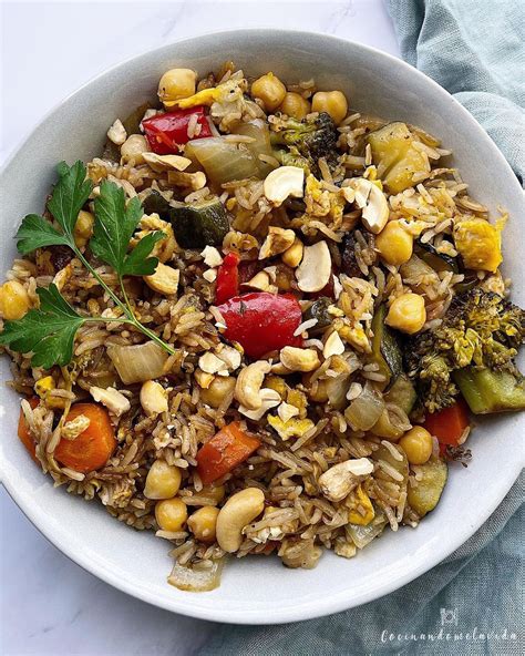 Arroz Frito Con Verduras Asadas Cocinandomelavida