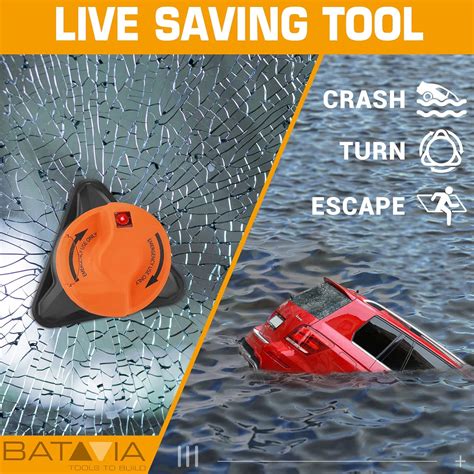 Buy BATAVIA Car Window Breaker and Seat Belt Cutter, 2 in 1 Emergency