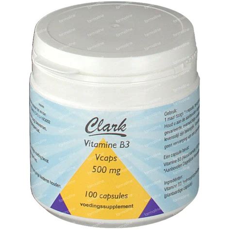 Clark Vitamine B3 Nicotinamide 500 Mg 100 Capsules Online Bestellen