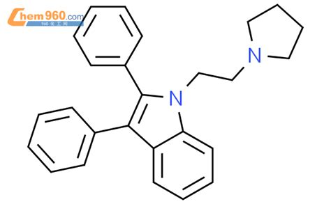 14036 25 0 2 3 diphenyl 1 2 pyrrolidin 1 yl ethyl 1H indole化学式结构式