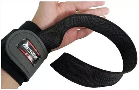 Strap Gancho Fita C Munhequeira Cross Academia Protrainer Cor Preto