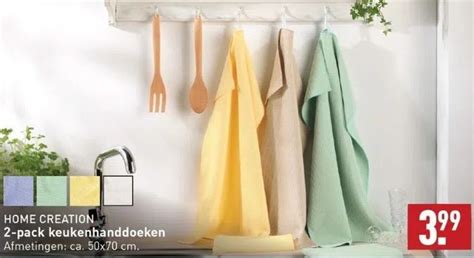 Pack Keukenhanddoeken Afmetingen Ca X Cm Aanbieding Bij Aldi