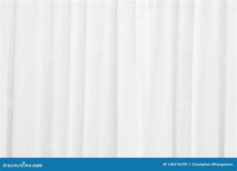 White Fabric Texture Background Crumpled Of Curtains Material Stock