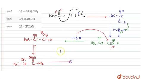 The Reaction Of Acetaldehyde And Hcn Followed By Complete Acid Hydrolysis Gives Class 12 N