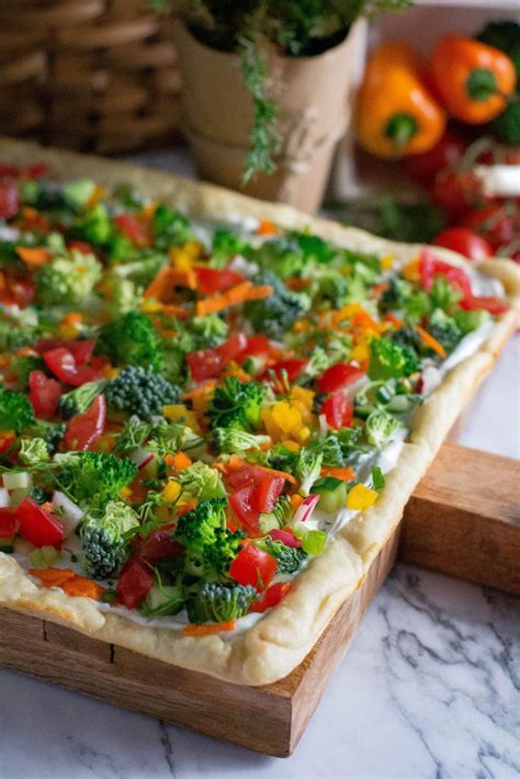 Two Ingredient Crust Veggie Pizza What The Forks For Dinner