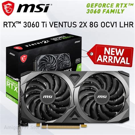 柔らかい MSI GeForce RTX 3060 Ti VENTUS 2X 8GD6X OC ゲーミンググラフィックスカード 8GB