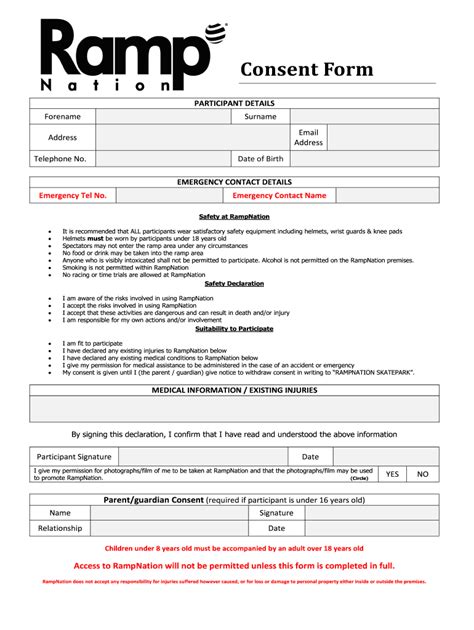 Rampnation Consent Form Complete With Ease AirSlate SignNow