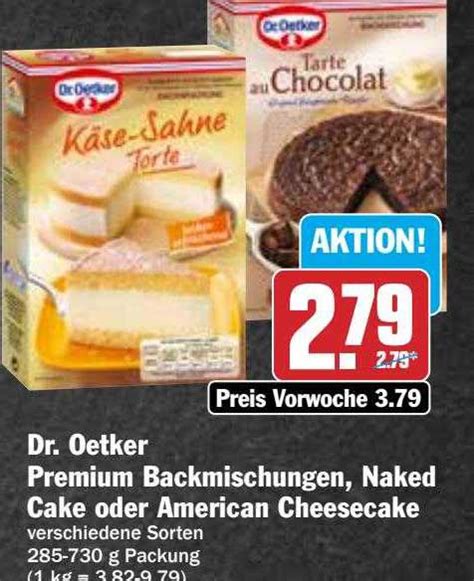 Dr Oetker Premium Backmischungen Naked Cake Oder American Cheesecake