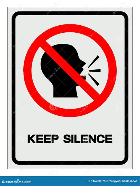 Keep Silence Symbol Sign, Vector Illustration, Isolate on White ...