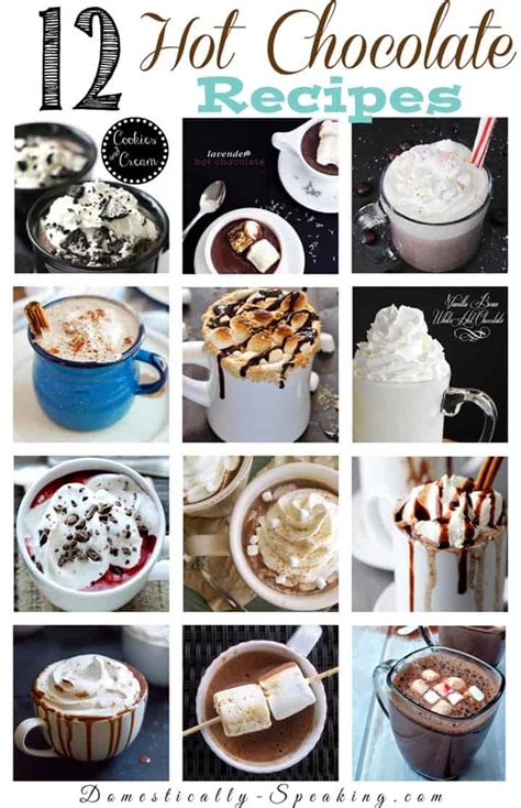 12 Hot Chocolate Recipes to Try! - Domestically Speaking