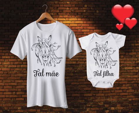 Camiseta Tal Mae Tal Filha Body Kit 2 Peças Cavalo Elo7