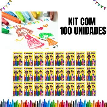 Kit Caixas Giz De Cera Cores Mini Atacado Lembrancinha