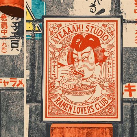 AFFICHE RAMEN LOVERS CLUB YEAAAH STUDIO