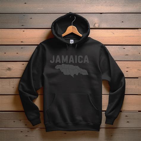 Jamaican Hoodies With Jamaica Map Style Reggae Fashion Island Vibes