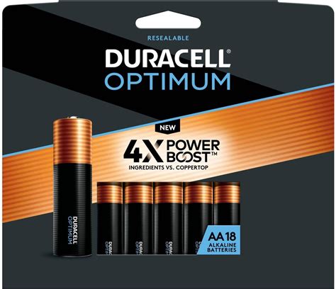 Duracell Optimum Aa Alkaline 18 Pack • Se Priser