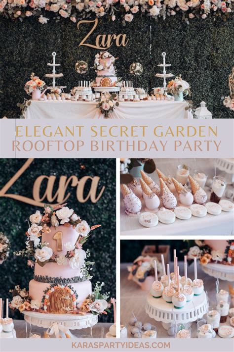 Kara S Party Ideas Elegant Secret Garden Rooftop Birthday Party Kara