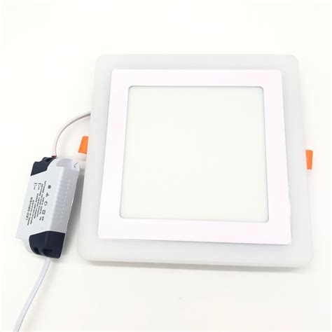 TWO COLOR PANEL LIGHT 12 4WATTS RECESSED SQUARE WHITE BLUE Siddiqui