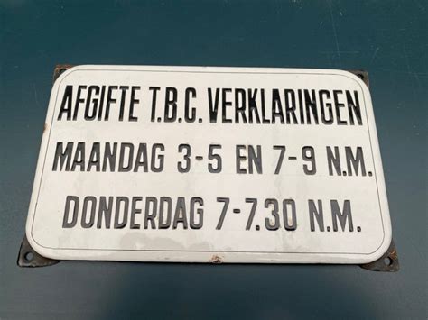 Langcat Bussum Afgifte TBC Verklaringen Emaille Bord 1 Catawiki