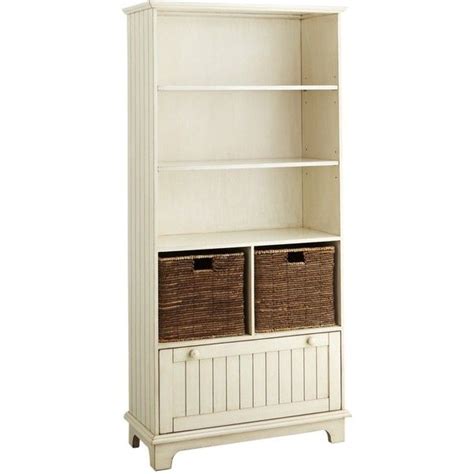 White Wood Bookcase With Doors - Books Home