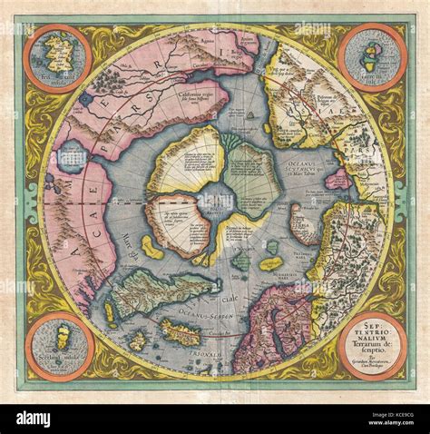 Mercator Hondius Map Of The Arctic First Map Of The North Pole