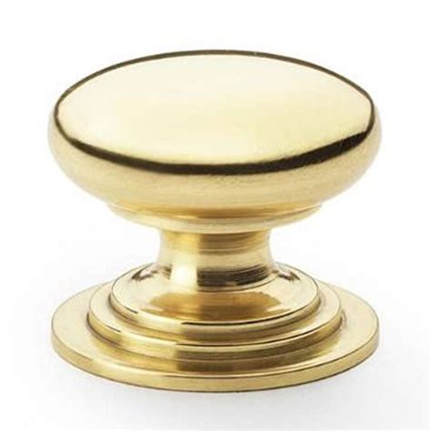 Waltz Cupboard Knob 25mm Polished Brass Lacquered Broughtons Lighting