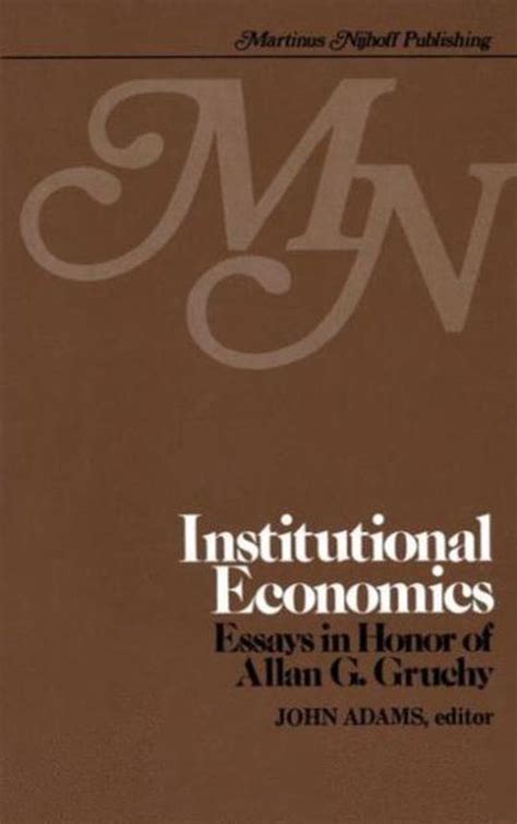 Institutional Economics 9789400987388 Boeken Bol