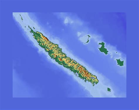 Detailed Relief Location Map Of New Caledonia New Caledonia Oceania