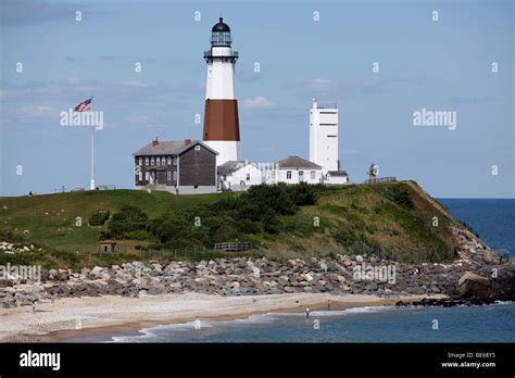 Montauk Point lighthouse Stock Photo - Alamy