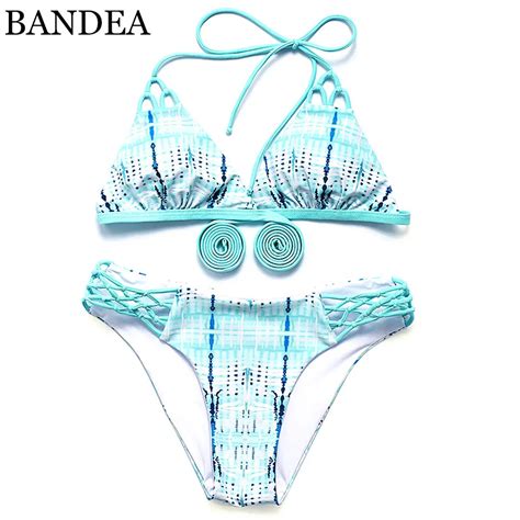 Bandea 2019 New Arrival Bikinis Women Bikini Halter Swimwear Printing